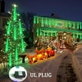 thumbnail image 3 of Christmas Lights Outdoor Falling Rain Meteor Shower Lights 12 inch 8 Tube 192 LED Snowfall Icicle Cascading String Light for Xmas Tree Christmas Decorations Holiday Garden, UL Plug,Warm White, 3 of 10
