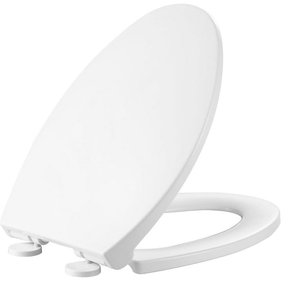 Elongated Toilet Seat For HOROW T0338W Series, Soft Closing Seat & Quick Release, Plastic