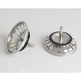 thumbnail image 4 of Stainless Steel Kitchen Sink Strainer Basket - Replacement for Standard Drains - Universal Style Rubber Stopper, 4 of 6