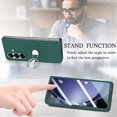 thumbnail image 6 of ELEHOLD Case for Samsung Galaxy Z Fold 7, 360° Ring Stand Shockproof Rigid Plastic Phone Case with Screen Protector,Darkgreen, 6 of 11