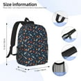 thumbnail image 5 of Goofa Spaceships And Stars In Outer Space Pattern Lightweight Student Backpack for School, Water-Resistant, Adjustable Straps, Fits 15" Laptop, Multiple Pockets for Books, Accessories, 5 of 6