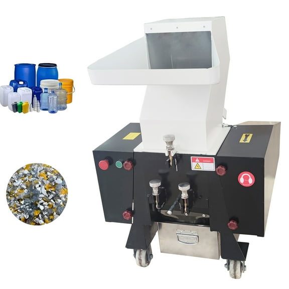 INTBUYING Type 250 Electric Plastic Shredder Plastic Bottle Crusher Grinder Granulator 220V White