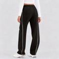 thumbnail image 6 of FRSASU Barrel Sweatpants Women Side Strpied Baggy Sweat Pants High Waist Pajama Sweats Joggers with Pockets Black, 6 of 6