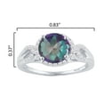 thumbnail image 3 of Sterling Silver with Mystic Topaz and White Zircon Halo Ring, 3 of 3