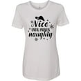 thumbnail image 3 of Inktastic Christmas Nice Until Proven Naughty Women's T-Shirt, 3 of 5