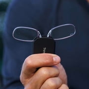 Always With You by ThinOptics Keychain Reading Glasses - Slim, Folding Armless Pocket Readers with Protective Keychain Case - Lightweight, Durable & Convenient - Black , Blue 1.0x