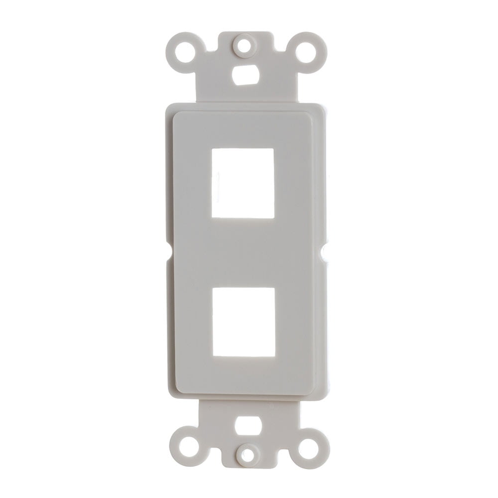 Cmple - 2 Port Decora Wall Plate 1-Gang Keystone Decora Insert, Jack ...