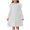 White, variant on Odeerbi Teen Girls Long Sleeve Rib Knit Dress Children Solid Color Round Neck A-Line Princess Dress with Pocket Teen Girls Clothes