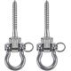 thumbnail image 1 of Set of 2 permanent rustproof stainless steel 304 screw bracket heavy duty swing hangers ,hardware swing set, 1 of 5