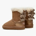 thumbnail image 5 of Weestep Girls Toddler Little Kid Warm Fur Winter Ankle Flat Snow Boot(11 Little Kid, Bow Brown), 5 of 7
