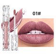 thumbnail image 3 of Glitter Lipstick Shimmer Metallic Liquid Lipstick Smudge Proof Colorfast Lip Glaze Pearly Lip Stain, 3 of 5