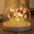 thumbnail image 6 of Artificial Tulip Flower Night Light Led Bedside Lamp Christmas Gifts Lamp Decorations (Pink), 6 of 10