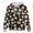 Cute Cat Print, variant on Chicken Sketch Print Zip Up Hoodie for Women Long Sleeve Loose Fit Casual Hooded Outerwear with Kangaroo Pockets Soft Cozy Fall Winter for Farm Daily Outing, 4XL