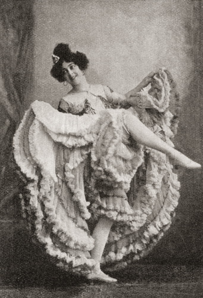 Madame Saharet aka Clarissa Campbell or Clarice Campbell dancing on stage Australian dancer born 1897 From Illustrierte Sittengeschichte vom Mittelalter bis zur Gegenwart by Eduard Fuchs published 190