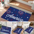 thumbnail image 5 of 2x3 Ft Entryway Area Rug, American Independence Day Kitchen Rug Runner Washable Floor Mat, Red Blue Fireworks Retro Stars Non Slip Indoor Door Mat Throw Carpet for Bathroom Living Room Bedroom, 5 of 8