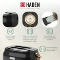 thumbnail image 5 of Open Box Haden Dorset 2 Slice Wide Slot Stainless Steel Toaster, Black, 5 of 12