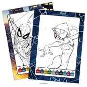 Marvel Spider-Man 5 in 1 Coloring and Activity Book - Color By Number, Tracing, Stickers, and More