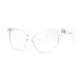 thumbnail image 3 of Classy Iconic Gothic Cat Eye Clear Lens Plastic Eye Glasses Clear, 3 of 4