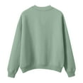 thumbnail image 4 of WTOBBY Women's Casual Fashion Round Neck Long Sleeve Christmas Printed Sweatshirt, Sporty Comfort for Holiday Season and Everyday Active Wear,Mint Green S, 4 of 5