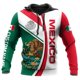 thumbnail image 3 of Sudadera con capucha para hombre y mujer, con estampado 3D de la bandera nacional de México, informal, de gran tamaño, popular, a la moda, para otoño, 3 of 5