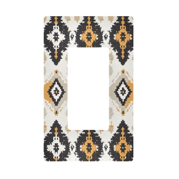 Yayeee Rocker Switch Wall Plate 1-Gang 4.6"x2.9" Home Decorative Outlet Cover, White and Black