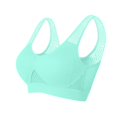 thumbnail image 5 of HAOTAGS Sports Bras for Women, Elastic Hem Band Wide Shoulder Straps Removable Padded Cups Lightweight Yoga Bra Green 2XL, 5 of 5