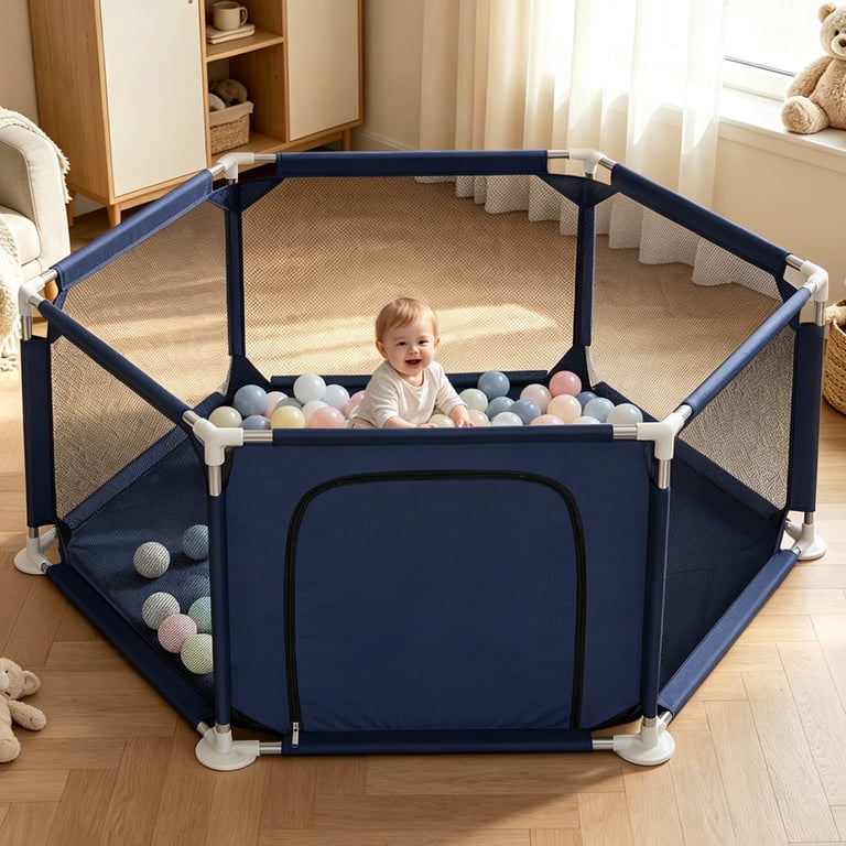 Compact Baby Playpen, 6-Panel Portable Nursery Center, Travel Baby Compact Baby Playpen, 6-Panel Portable Nursery Center, Travel Baby