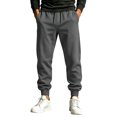 thumbnail image 3 of LWavelet Mens Sweatpants with Pockets Drawstring Elastic Waist Solid Color Jogger Pants Slim Fit Casual Long Pants Trousers, 3 of 7