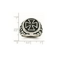 thumbnail image 2 of Gem & Harmony Mens Antiqued Stainless Steel Ring with Cross for Men, 2 of 5