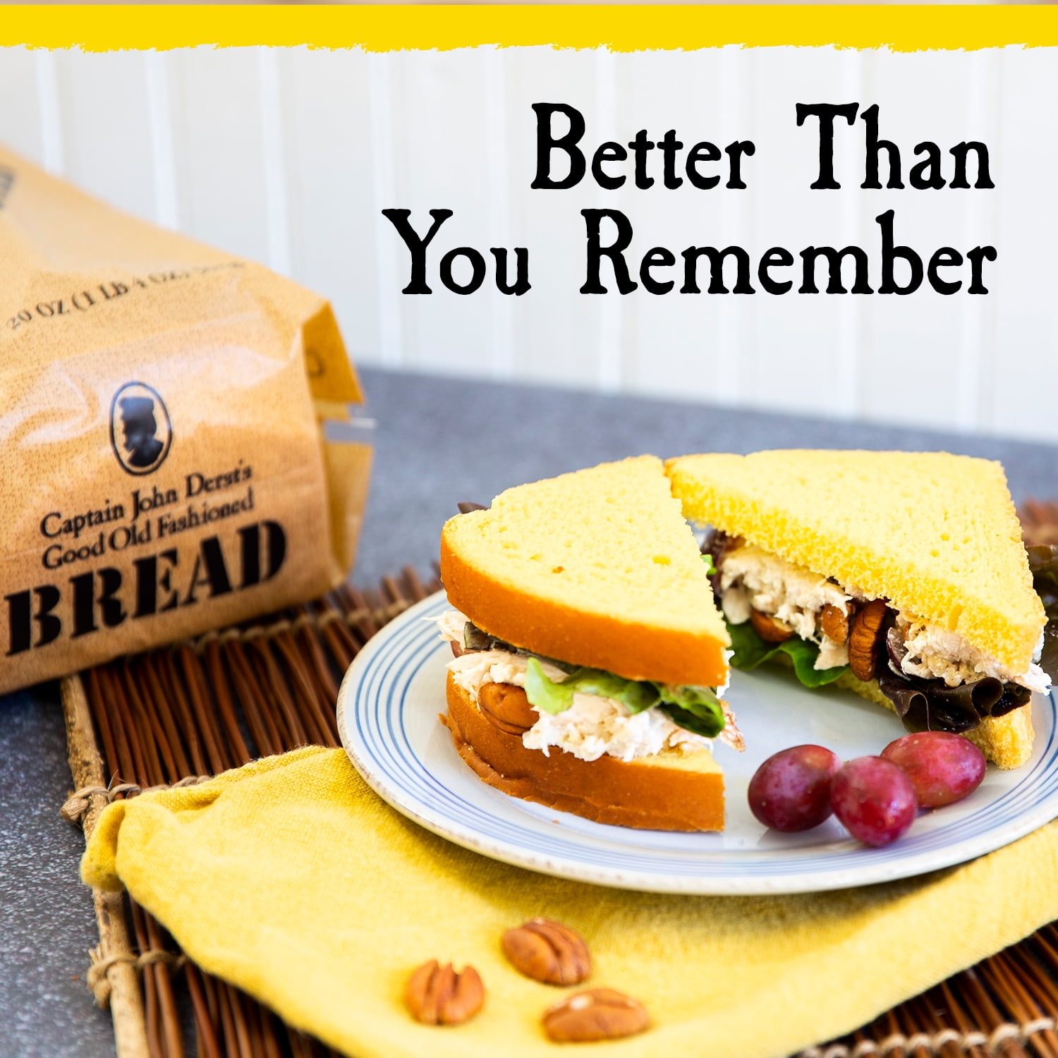 Captain John Derst's Good Old Fashioned Bread, Sliced White Bread, 20 Oz Loaf