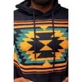 thumbnail image 5 of X RAY JEANS Mens Aztec Hooded Sweater, Blue, 2XL, 5 of 6