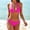 Pink, variant on GZWYHT Bathing Suit for Women Tankini Swimsuits for Women Women's Two Piece Bikini Swimsuit Ribbed Top Bathing Suits String Bikini Sets Womens Swimsuits Bikini Sets for Women Red M