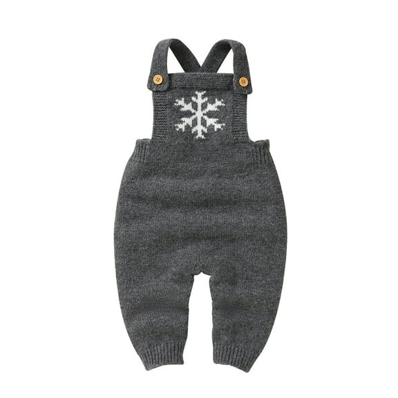 Bagilaanoe Newborn Baby Girl Boys Knitted Jumpsuit Snowflake Letters Print Sleeveless Bodysuit Overalls 3M 6M 9M 12M 18M Infant Ribbed One Piece Romper