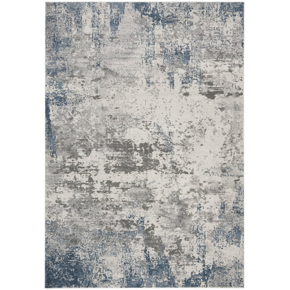 SAFAVIEH Invista Sylvester Abstract Area Rug, Grey/Blue, 5'3" x 7'6"