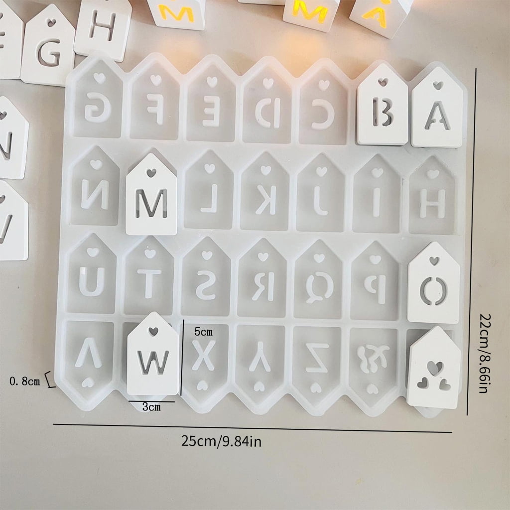 2 Pack Multifuntional Silicone Pendant Mold House Shape Crafting Epoxy Resin Silicone Ornament