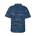 thumbnail image 3 of Picia Shark Gentle Cotton Regular Fit Short Sleeve Casual Hawaiian Shirt for Men-Large, 3 of 9