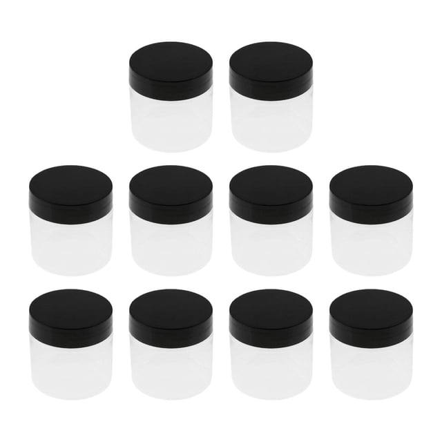 Empty Pet Jar with Lid Kitchen Canisters for Body Lotion Spices Coffee Beans 10pcs 100ml