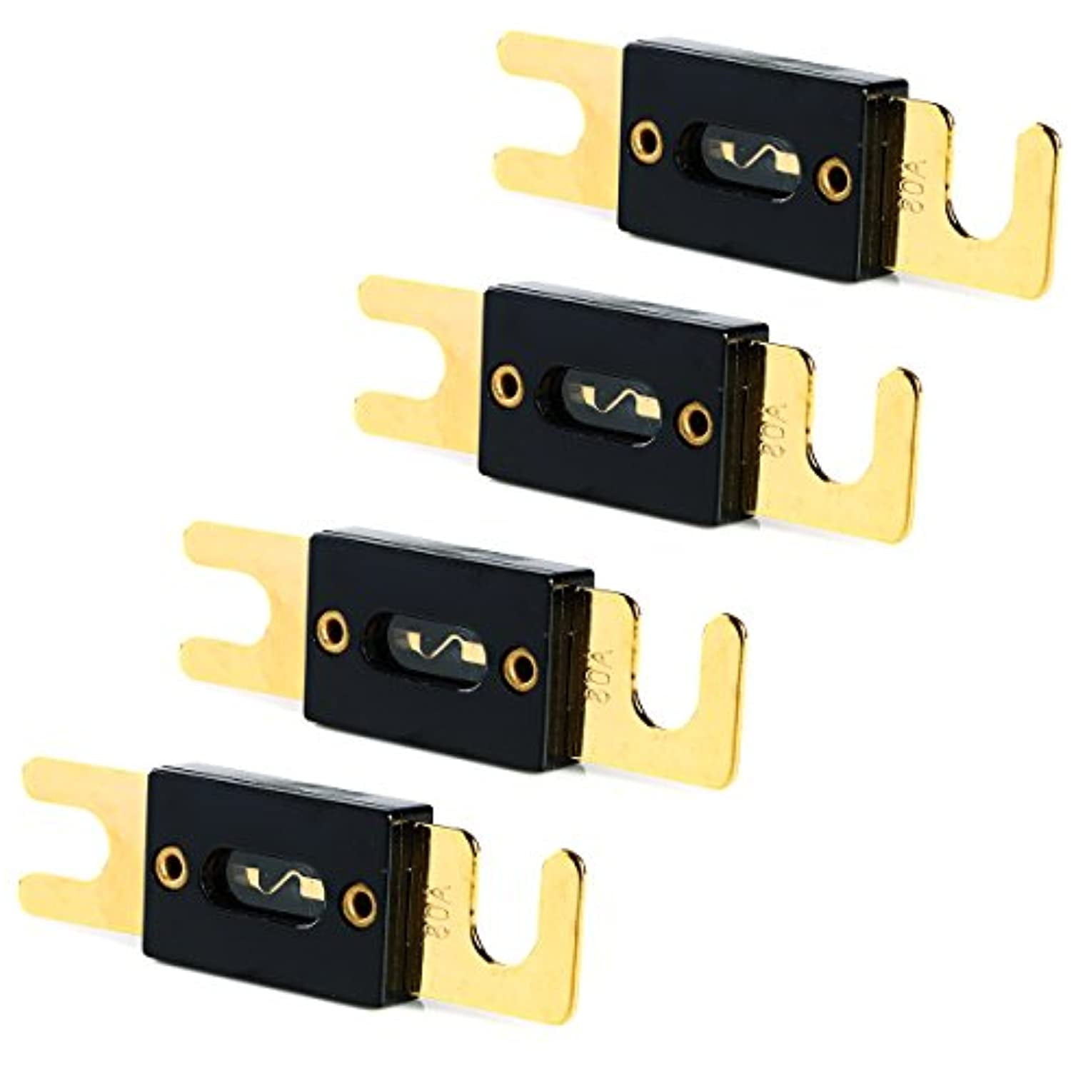 4 Pack ANL fuse For Autocar Vehicles Audio System Gold Plated 250 AMP 