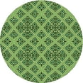 thumbnail image 1 of Ahgly Company Indoor Round Patterned Army Green Area Rugs, 8' Round, 1 of 6