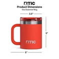 thumbnail image 6 of RTIC 12 oz Ceramic Lined Insulated Essential Mug, Wide Mouth, Leak-Resistant Lid, Persimmon, 6 of 7