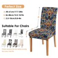 thumbnail image 6 of Vintage Paisley and Bohemian Floral Pattern Dining Chair Covers 4 Pack with Ethnic Decorative Retro Design Washable Polyester Stretch Slipcovers Removable Protector for Artistic and Elegant Decor, 6 of 7