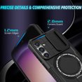 thumbnail image 3 of Allytechgroup Magnetic Case for Samsung Galaxy Note 20 Ultra with Lens Slide Cover, [Non-Slip] [Military Grade Protection] Slim Shockproof Ring Stand Case Support Wireless Charging, Black, 3 of 10