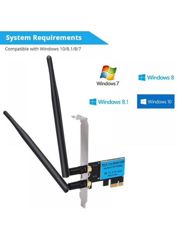 TP-Link AC1200 PCIe WiFi Card for PC (Archer T5E) - Bluetooth 4.2, Dual Band Wireless Network Card (2.4Ghz and 5Ghz) for Gaming, Streaming, Supports Windows 10, 8.1, 8, 7 (32/64-bit)