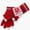 Red, variant on Luxalzxs Women Christmas Double Layer Snowflakes Pattern Thick Warm Gloves Knitting Wrist Gloves Mittens Christmas Gifts