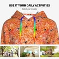 thumbnail image 4 of Uemuo Spider Pattern Women's Hoodie with Eye-catching Drawstrings- Casual Pullover Hoodie with Kangaroo Pocket, Stylish Hooded Sweatshirt-Medium, 4 of 7