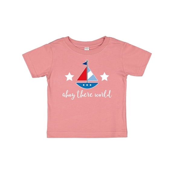 Inktastic Nautical Baby Boy Ahoy Sailboat Boys Baby T-Shirt