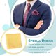 thumbnail image 4 of Qarigey Pañuelo masculino Ropa Herramientas a juego Toalla de mano pequeña Color de negocios Transpirable Pocket Square Empresa Celebración Accesorios de disfraces Dorado, 4 of 6