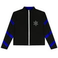 thumbnail image 3 of Hansber Figure Ice Skating Jacket for Kids Girls Fleece Practice Training Skating Tops Gymnastics Blue 6, 3 of 6