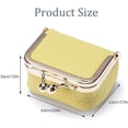 thumbnail image 5 of Januofit  Leather Mini Jewelry Box, Portable Vintage Leather Coin Purse Jewelry Box with kiss Lock, Mini Travel Ring Box for Earrings/Rings/Necklaces/Bracelets, 5 of 5