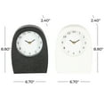 thumbnail image 3 of DecMode 9" Multi Colored Wood Textured Clock with Gold Accents, Set of 2, 3 of 9